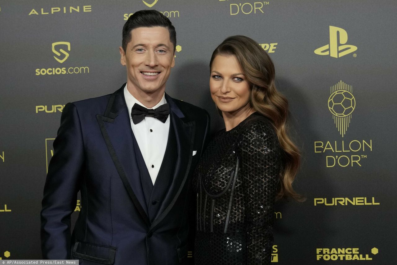 Anna i Robert Lewandowscy na gali Złota Piłka 2021