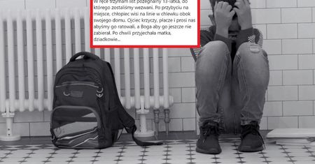 13-latek nie przeżył. Jego list do rodziców łamie serce