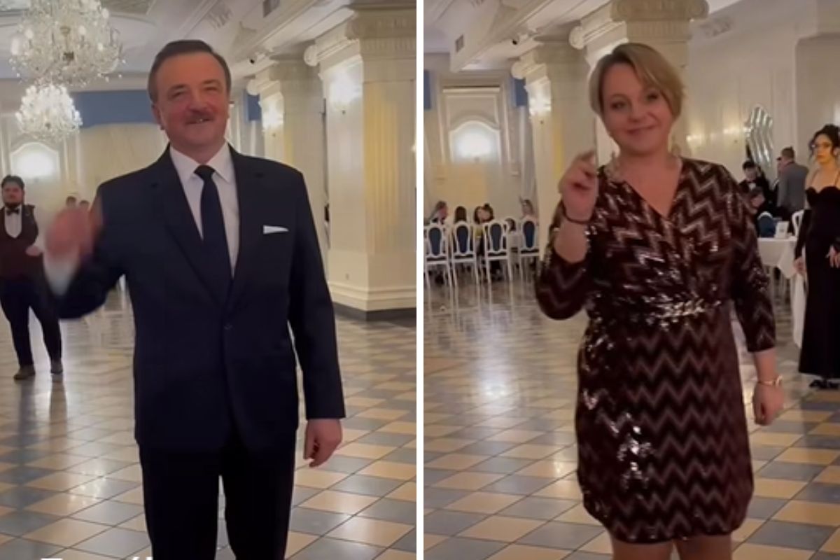 Niezwykłe nagranie ze studniówki w Białymstoku