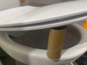 Rolka po papierze toaletowym pod deską klozetową? To ostrzeżenie