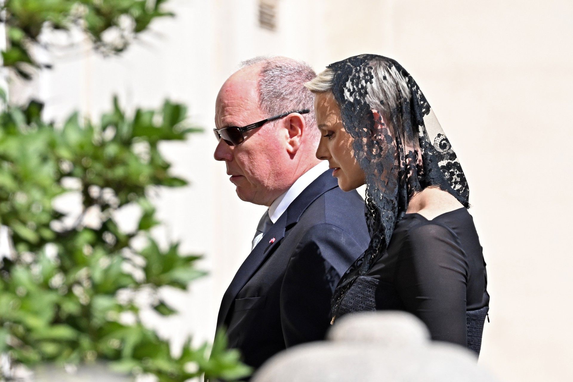 Charlene i Albert w Watykanie