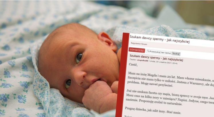 Nie potrzebuję mężczyzny, tylko nasienia. Dobrze zapłacę