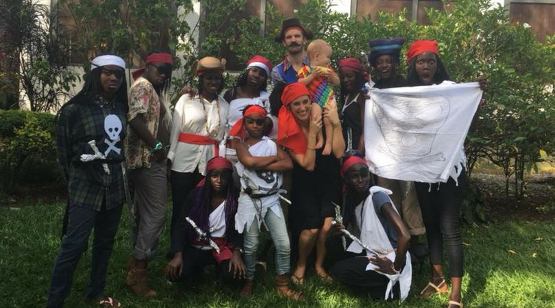 Rodzina Majors podczas jednej z wielu zabaw