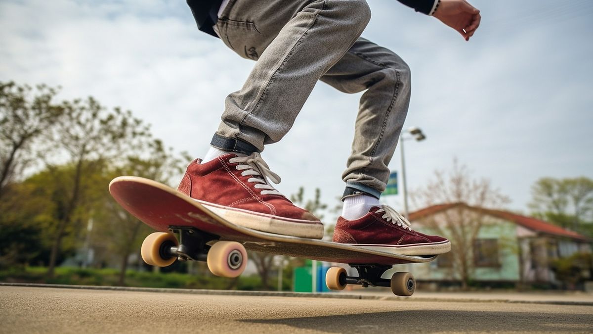 Nauka jazdy na deskorolce wymaga czasu i cierpliwości.