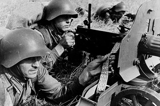 Żołnierze Armii Czerwonej na ćwiczeniach w 1939 r. 