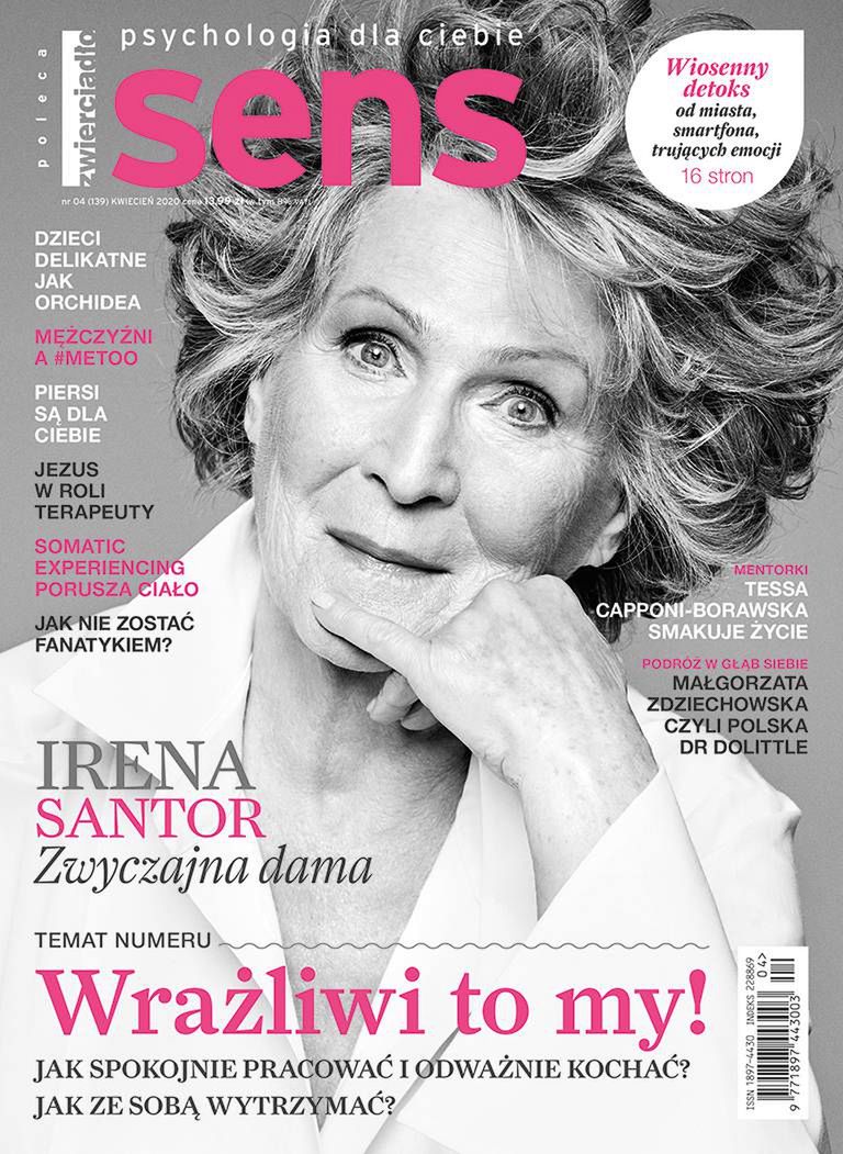 Irena Santor na okładce "Sens"