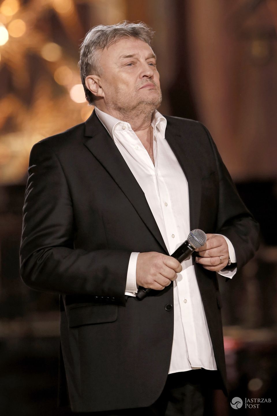 Krzysztof Cugowski na nagraniu ,,Kolędowania z Polsatem" 2015