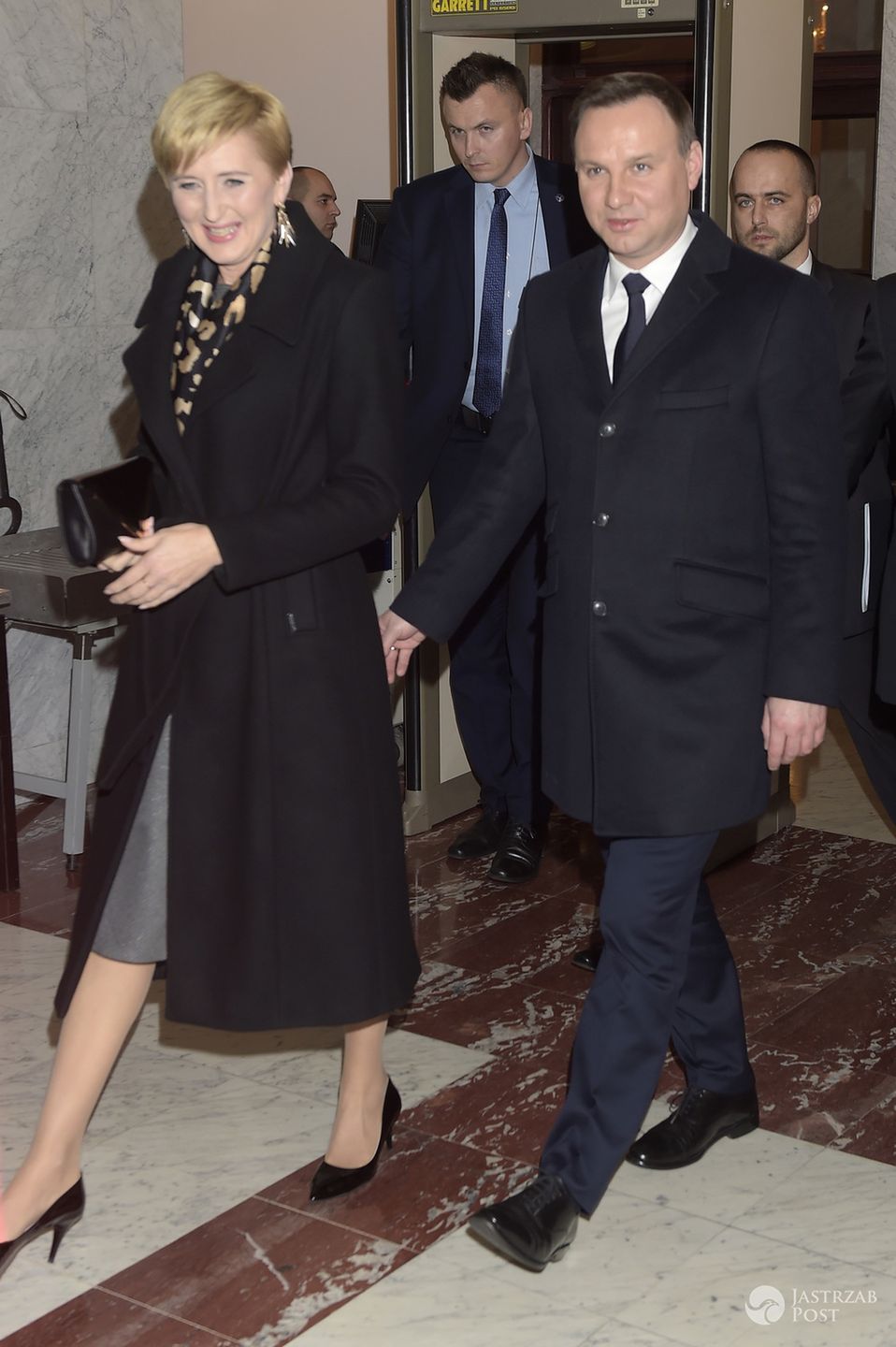 Agata Kornhauser-Duda i Andrzej Duda na premierze "Kordiana" w Teatrze Narodowym