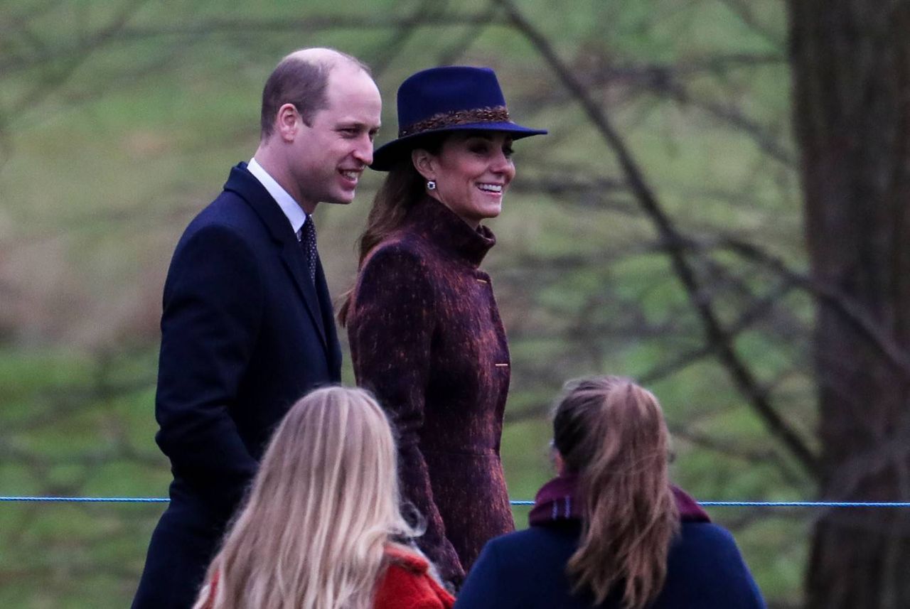 **NO UK PRINT OR WEB SALES**HM Queen Elizabeth II, accompanied by the Duke and Duchess of Cambridge, attends a Sunday service at St. Mary Magdalene Church on the Sandringham estate in Norfolk.    Pictured: Prince William,William Duke of Cambridge,Catherine Duchess of Cambridge,Catherine Middleton,Kate Middleton      World Rights, No United Kingdom Rights