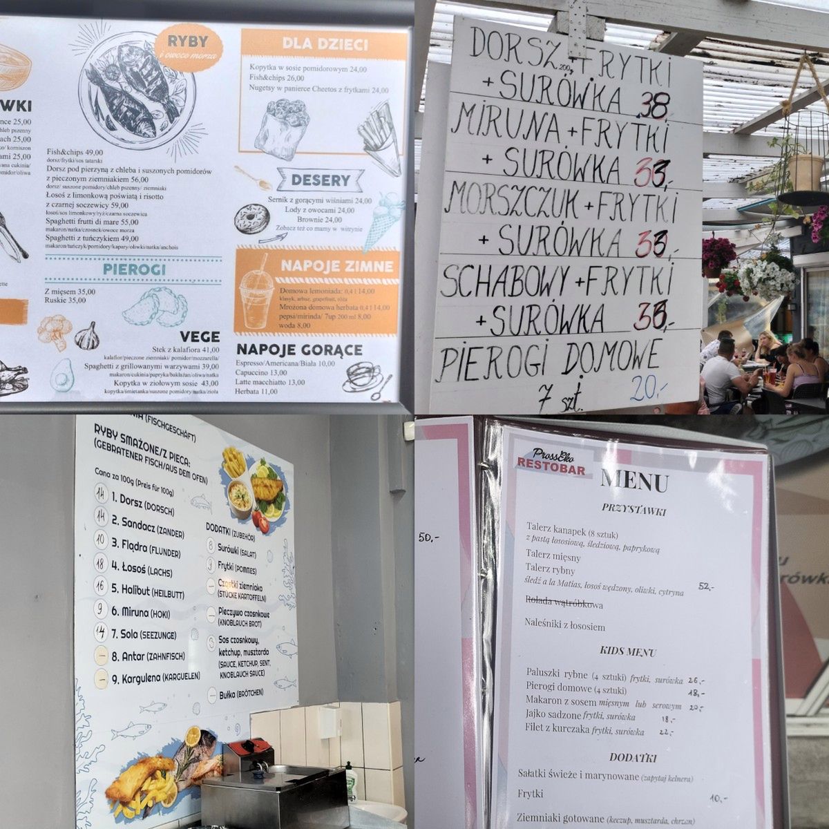 Ceny obiadów w Międzyzdrojach 