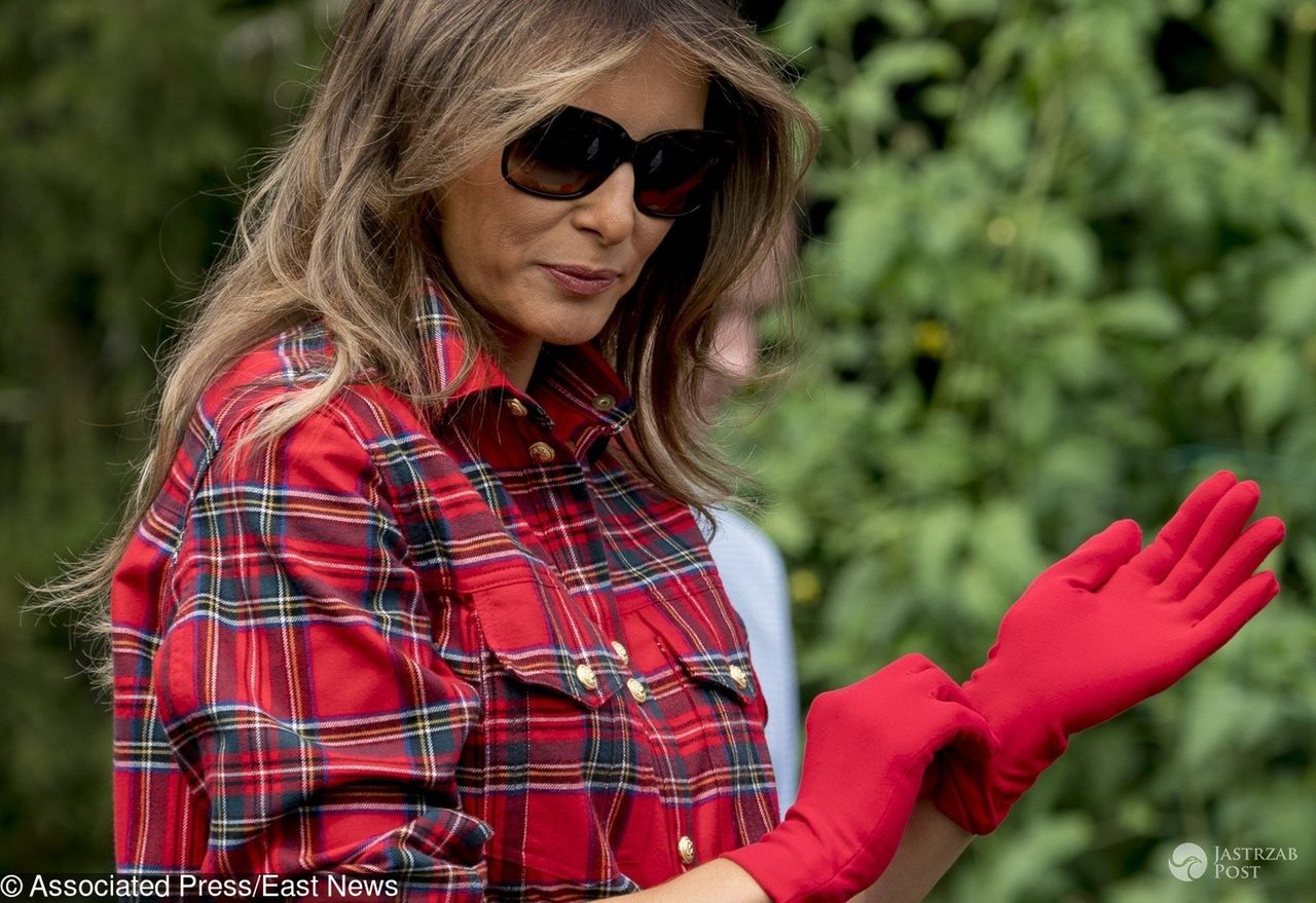 Melania Trump w ogrodzie