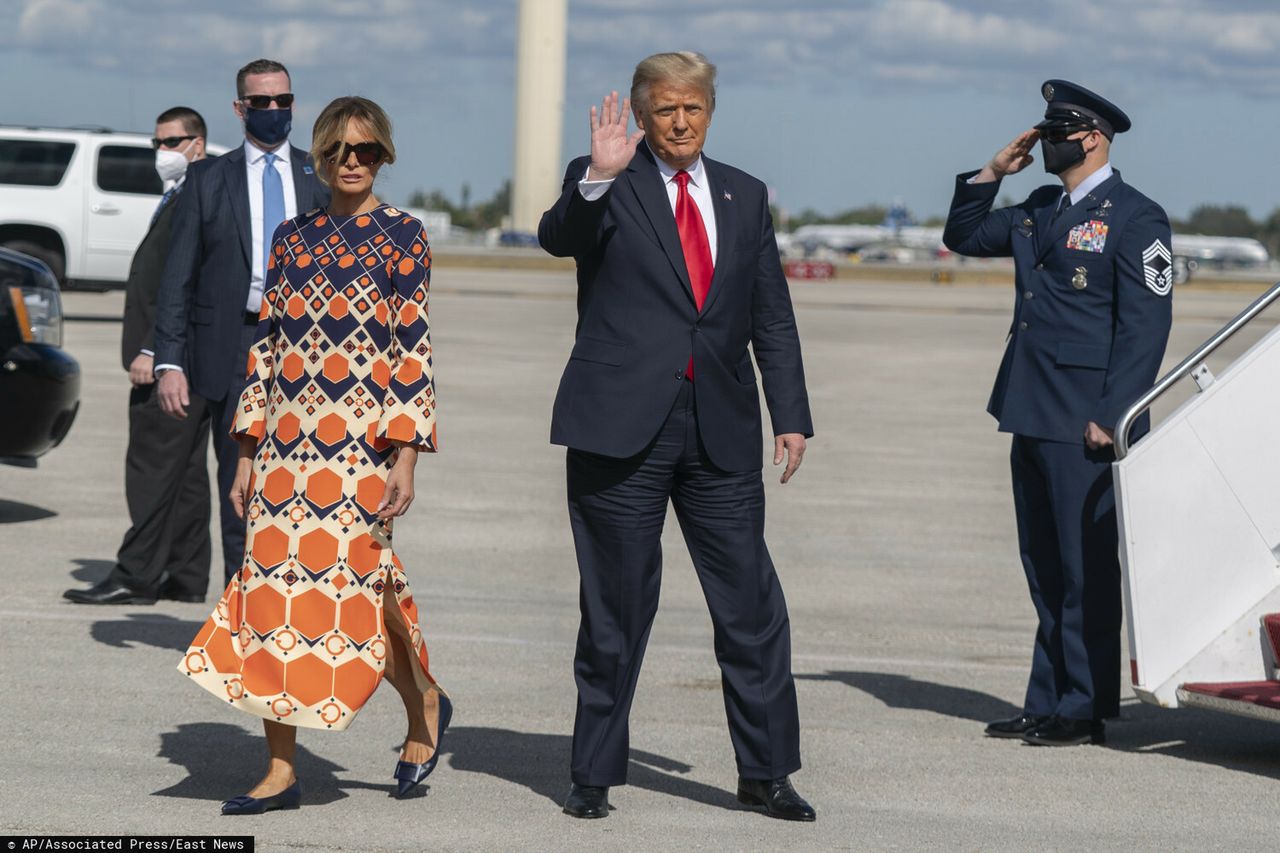 Melania Trump i Donald na Florydzie