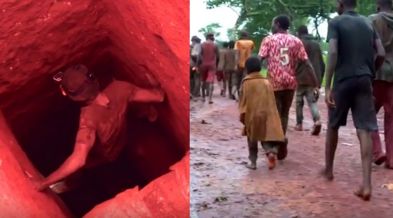 Dzieci pracujące w kopalni w Kongo