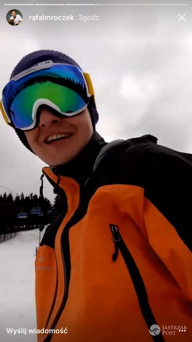 Rafał Mroczek na nartach