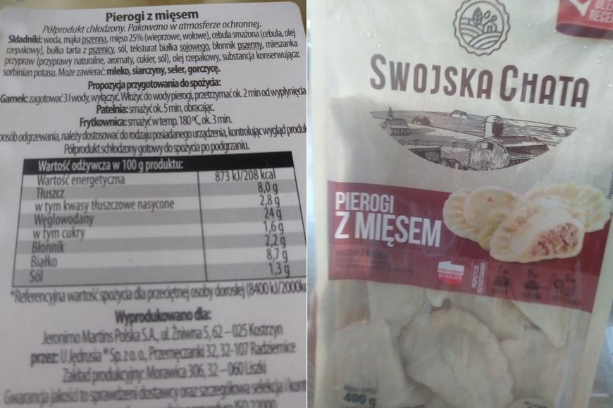 Pierogi o nazwie Swojska Chata, zawierają nie tylko swojskie składniki