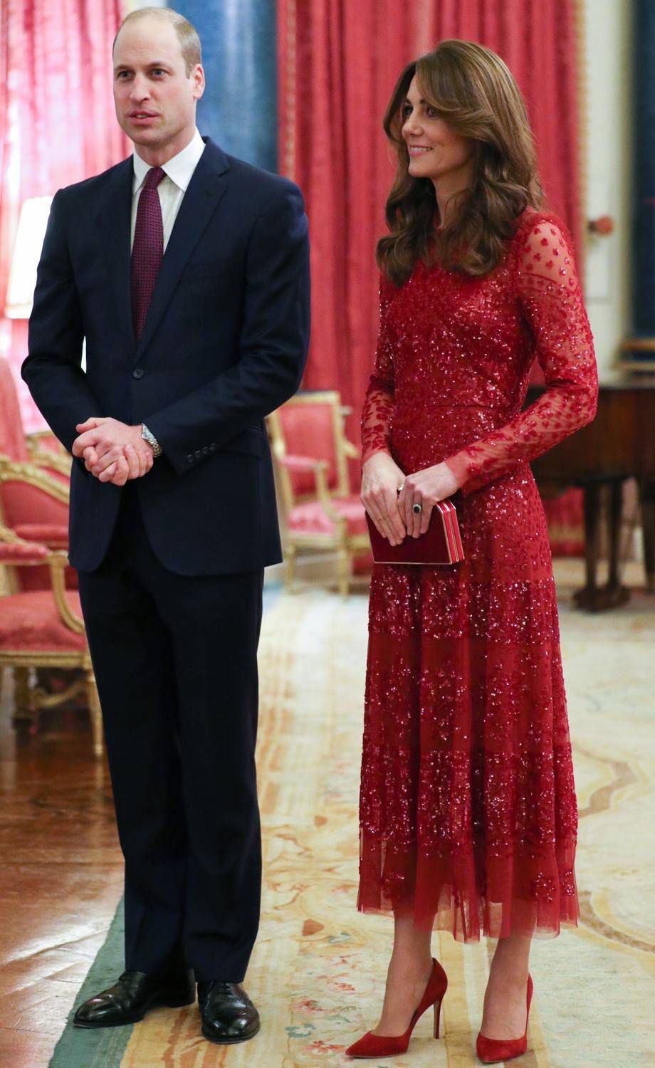 Księżna Kate i książę William na przyjęciu w pałacu