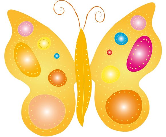 Motyl to jeden z ulubionych motywów rysunków dla dzieci