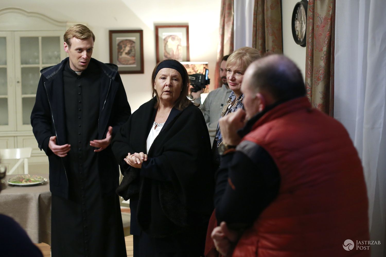 Święta na planie serialu "Ranczo":: Mateusz Rusin, Marta Lipińska, Katarzyna Żak, Wojciech Adamczak, SK:, , fot. Gałązka/AKPA