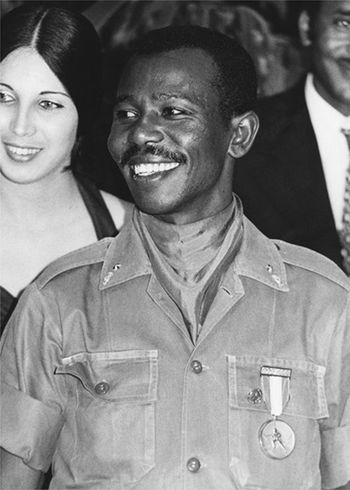 Mengistu Hajle Mariam podczas oficjalnej wizyty na Kubie, 25 kwietnia 1978 r. 