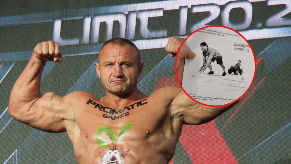 Nietypowe zadanie na sprawdzianie. "Pudzian bawi i uczy..."