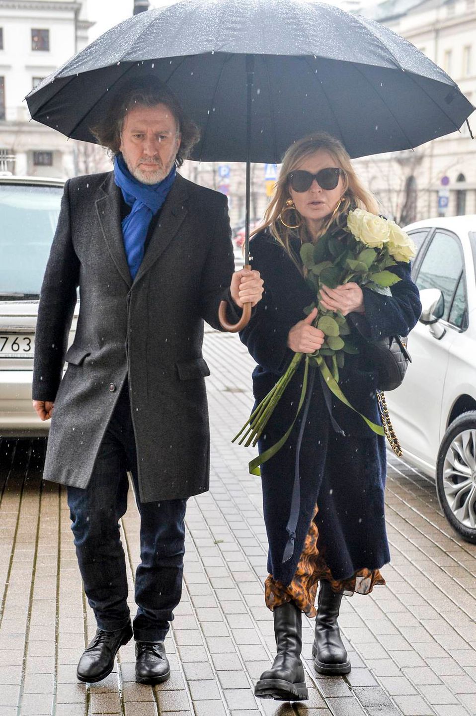 Tomasz Ziółkowski, Monika Olejnik - pogrzeb Jerzego Gruzy