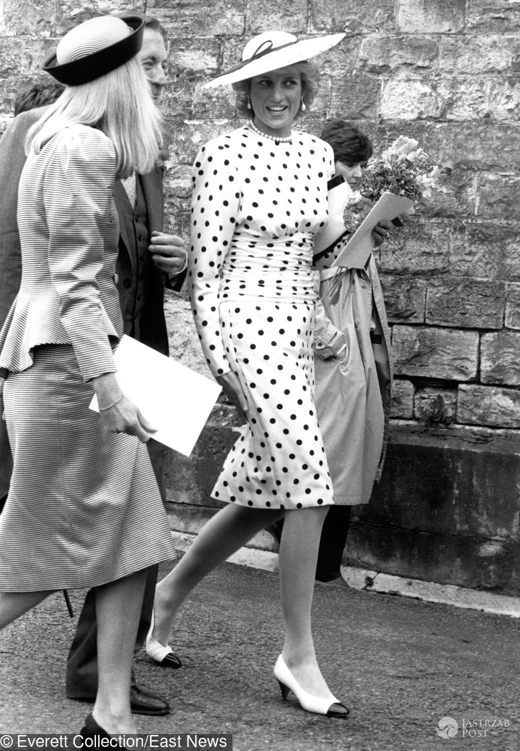 Księżna Diana w sukience w grochy