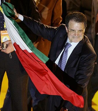Prodi podzieli się zwycięstwem z Berlusconim