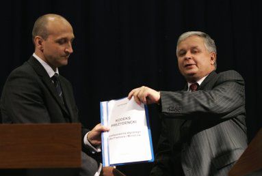 Kaczyński i Marcinkiewicz o liście od Rokity