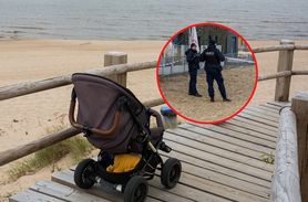 Kołobrzeg: zostawiła dziecko na plaży i poszła na kawę. Na wózku powiesiła kartkę