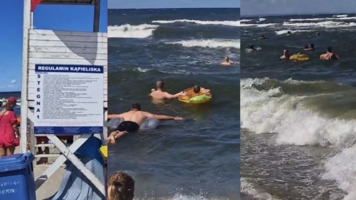Ignorują czerwoną flagę na plaży. Nie przejmują się też ostrzeżeniami ratownika