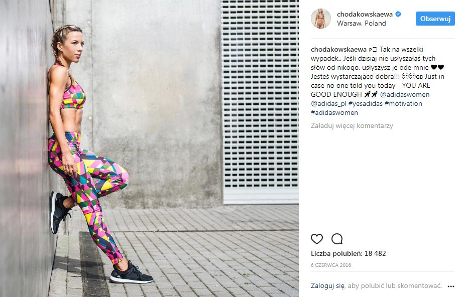 Na siłowni można też zachwycać wzorzystym zestawem