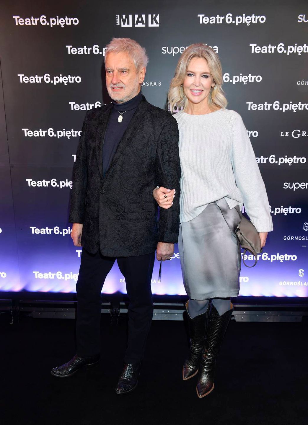 Rafał Olbiński, Bogna Sworowska na urodzinach Teatru 6. piętro