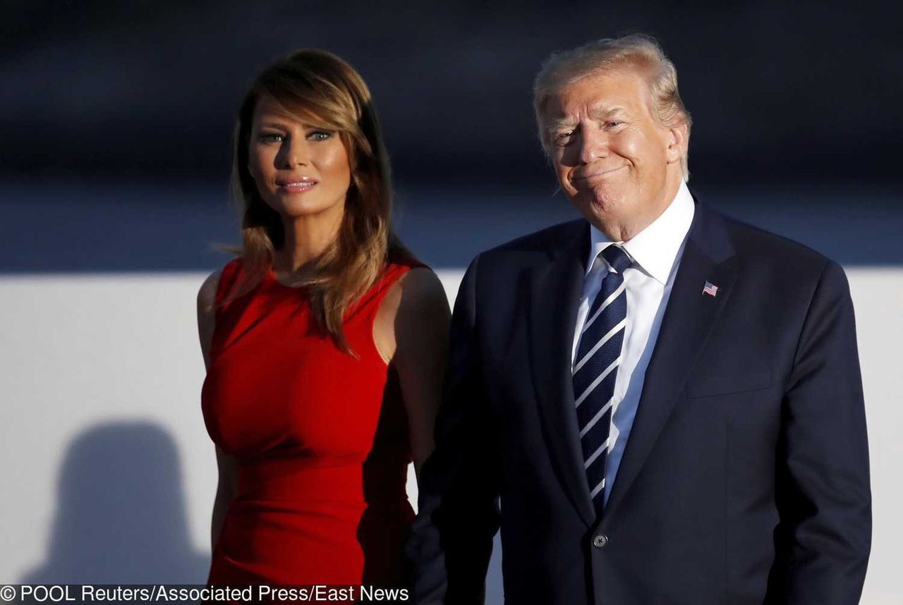 Donald Trump i Melania Trump podczas szczytu G7