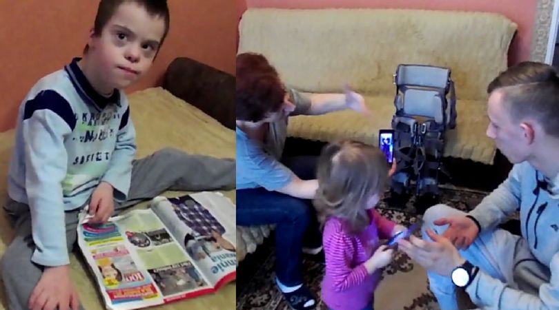 Norbert, mama Norberta i Mateusz