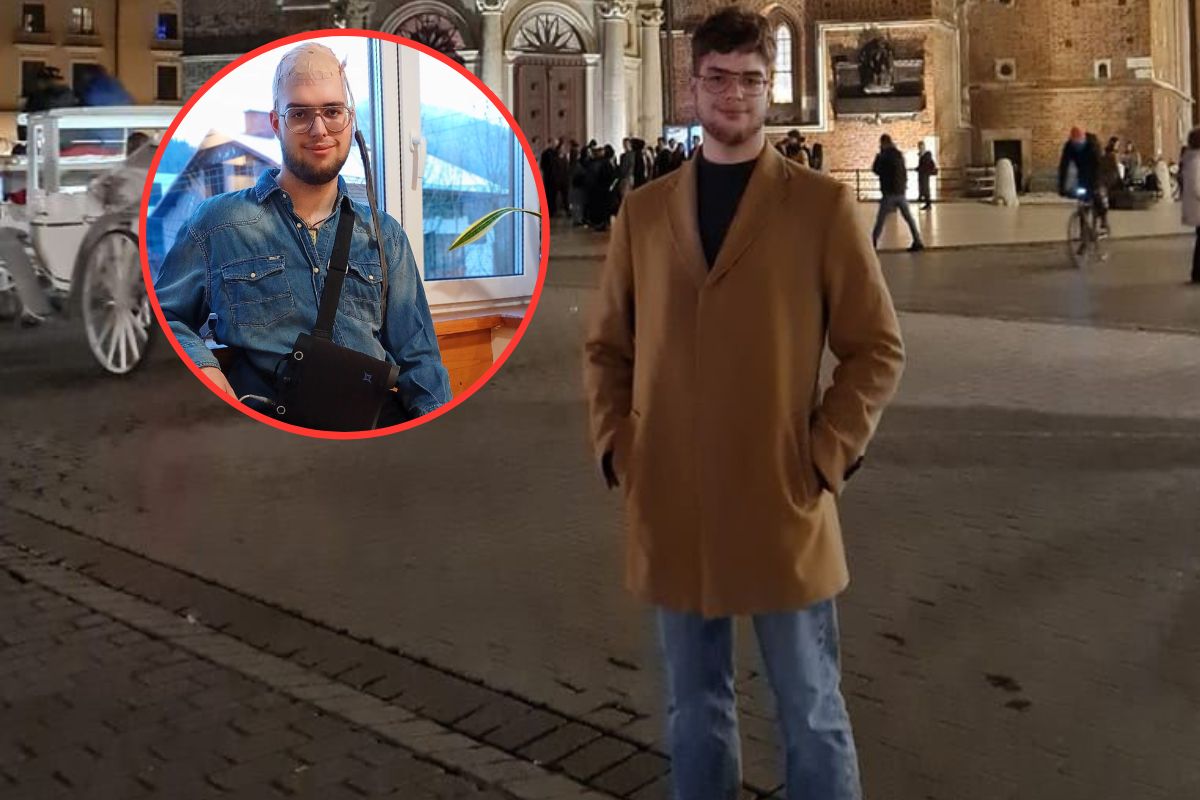Mateusz w wieku 18 lat usłyszał, że choruje na glejaka