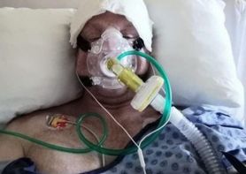 Żołnierz zmienił się w "kruchego staruszka" po 11 tygodniach walki z koronawirusem