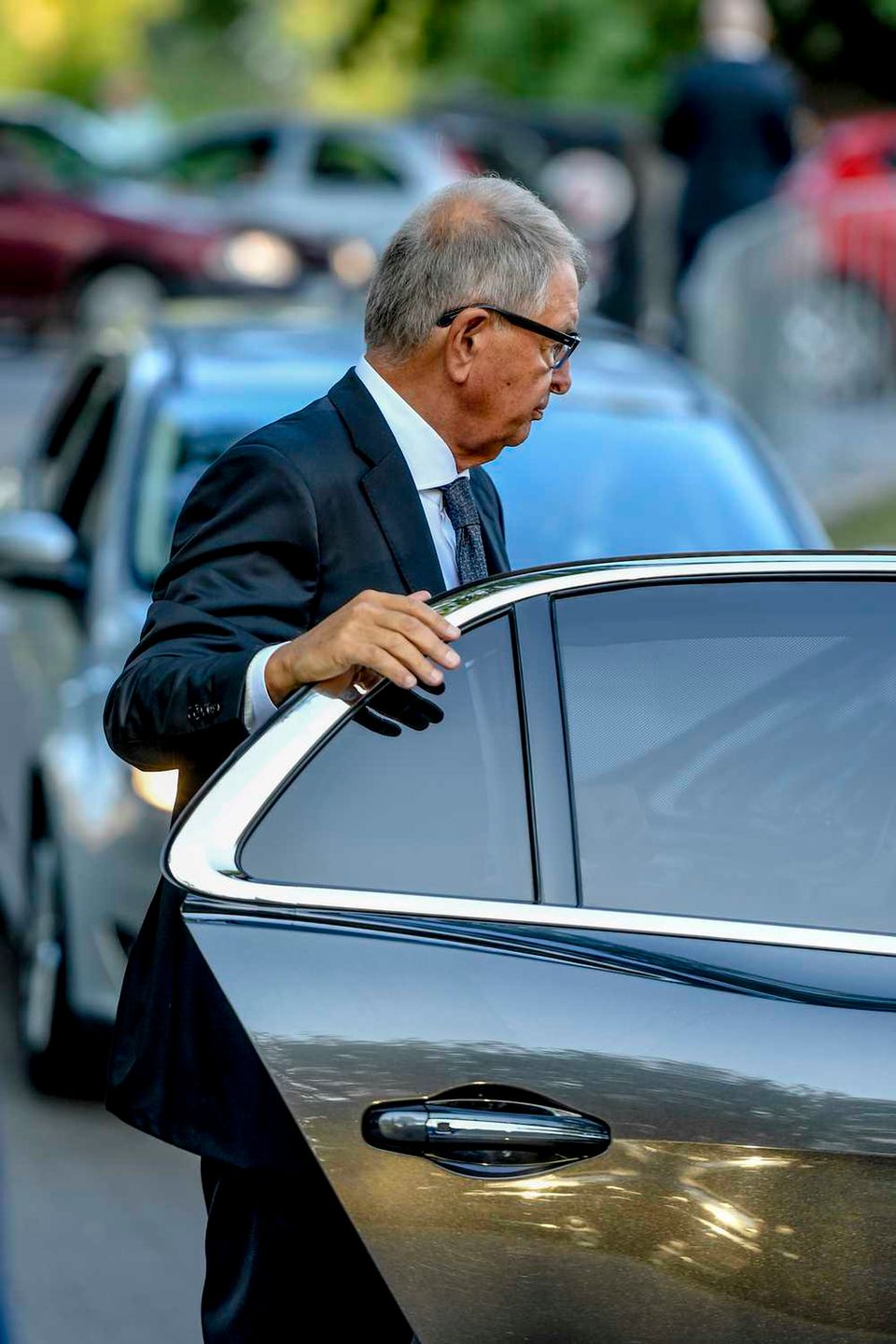 Jerzy Starak na pogrzebie Piotra Woźniaka-Staraka