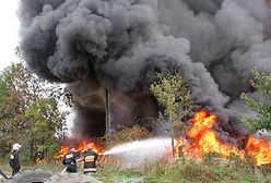 Pożar w składowisku opon