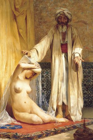 Odaliska na obrazie Alfreda Valenzueli Puelmy (1856–1909) 