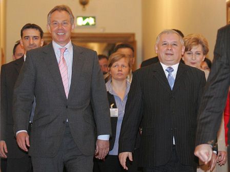 Kaczyński i Blair zgodni ws. traktatu i tarczy