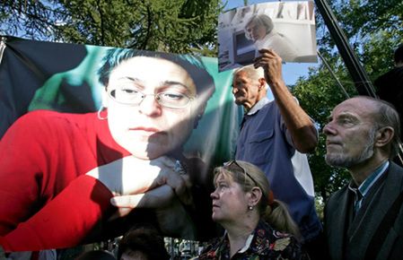 Manifestacja w Moskwie ku pamięci Anny Politkowskiej