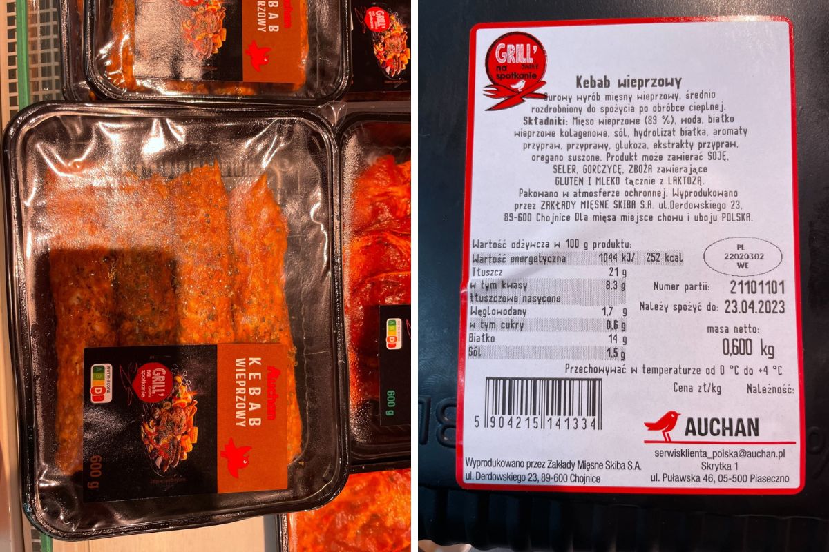 Auchan. Kebab wieprzowy