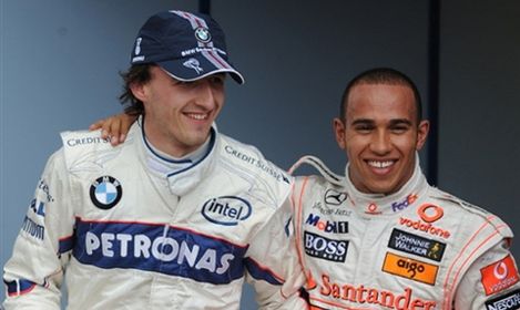 Kubica już był kolegą z zespołu Hamiltona