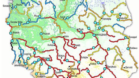 Stan wody w rzekach z godziny 15.00