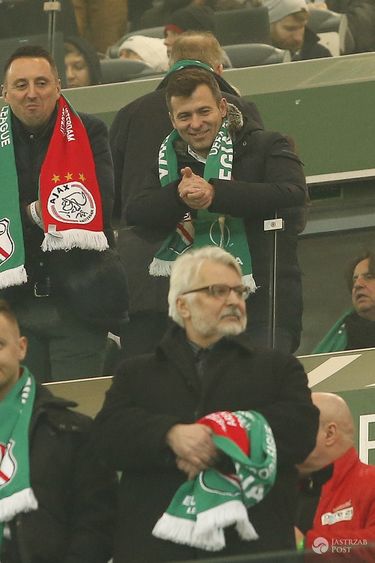 Wojciech Olejniczak, Witold Waszczykowski - mecz Legia Warszawa-Ajax Amsterdam