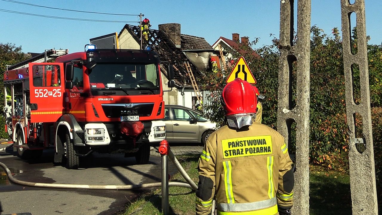 Płonął budynek mieszkalny w Pile