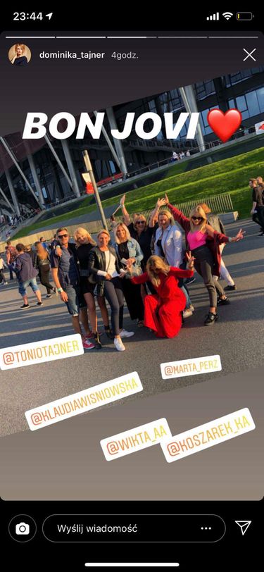 Dominika Tajner na koncercie Bon Jovi