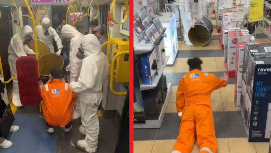 Nowy trend na TikToku. Młodzież w maskach przeciwgazowych szturmuje sklepy