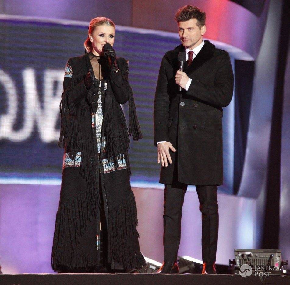 Halina Mlynkova, Tomasz Kammel, sylwester TVP 2015, Wrocław (fot. AKPA)