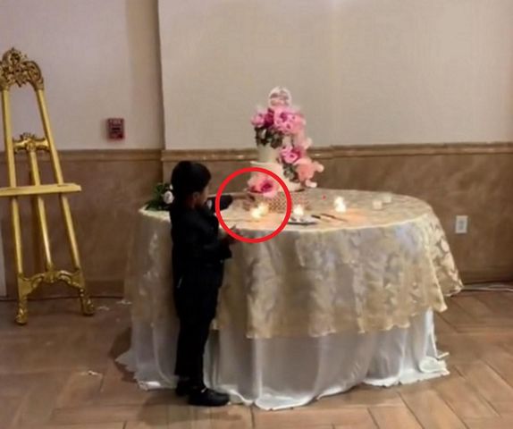 Podczas wesela dorwał się do tortu